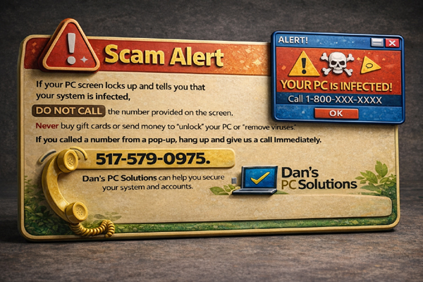 Scam Alert - Warning about fake support pop-ups